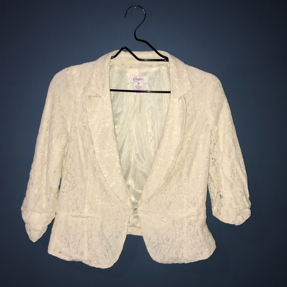 Lace Cream Blazer